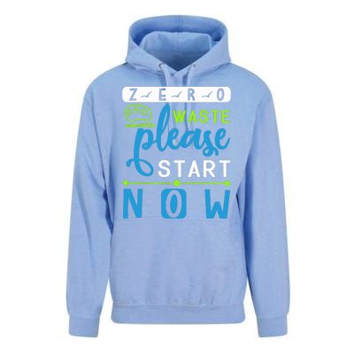 Zero Waste Please Start Now Unisex Surf Hoodie