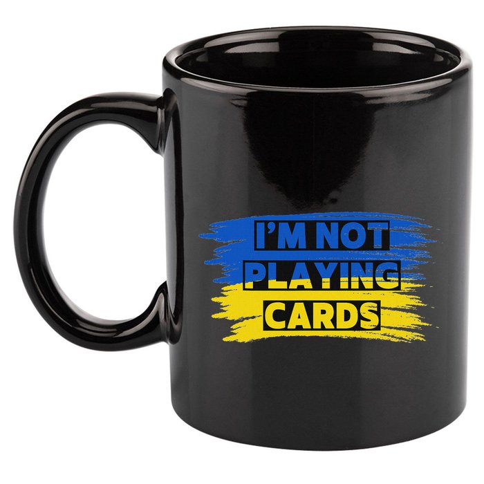 Zelenskyy Words Playing Cards 11oz C Handle Ceramic Mug