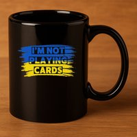 Zelenskyy Words Playing Cards 11oz C Handle Ceramic Mug