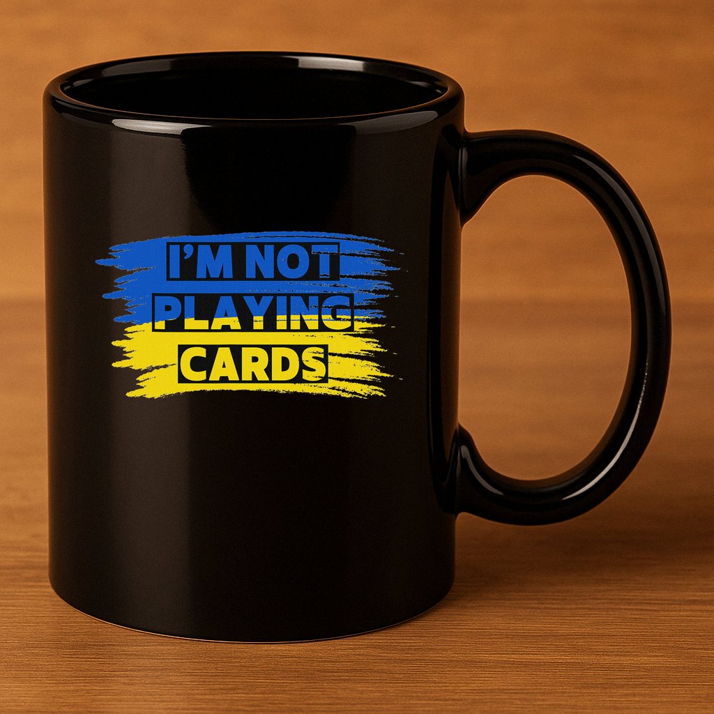 Zelenskyy Words Playing Cards 11oz C Handle Ceramic Mug