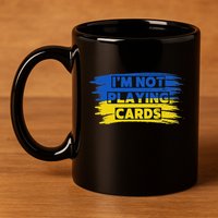 Zelenskyy Words Playing Cards 11oz C Handle Ceramic Mug