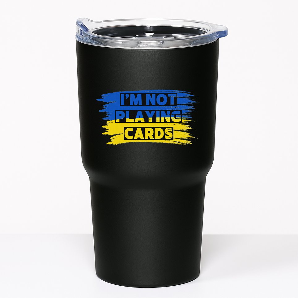 Zelenskyy Words Playing Cards Tumbler