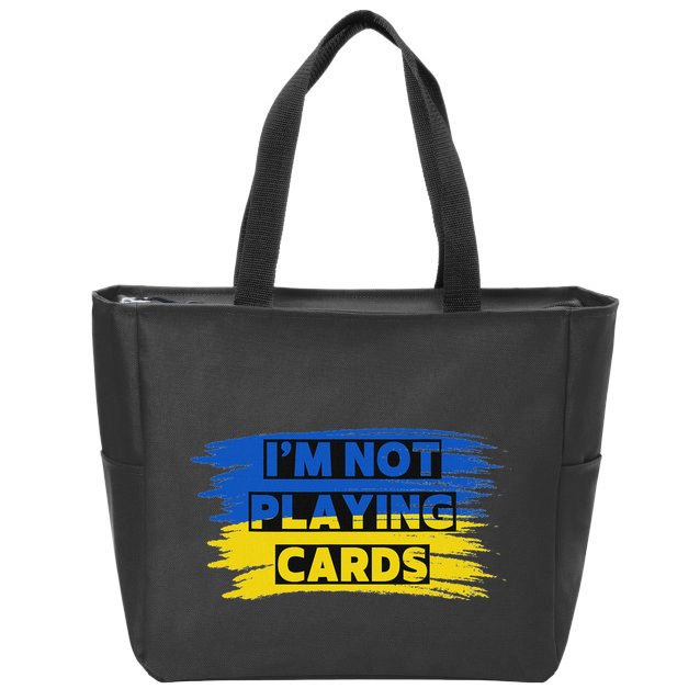 Zelenskyy Words Playing Cards Zip Tote Bag