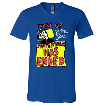 Zoebreadtok Wake Up Billie Joe September Has Ended V-Neck T-Shirt