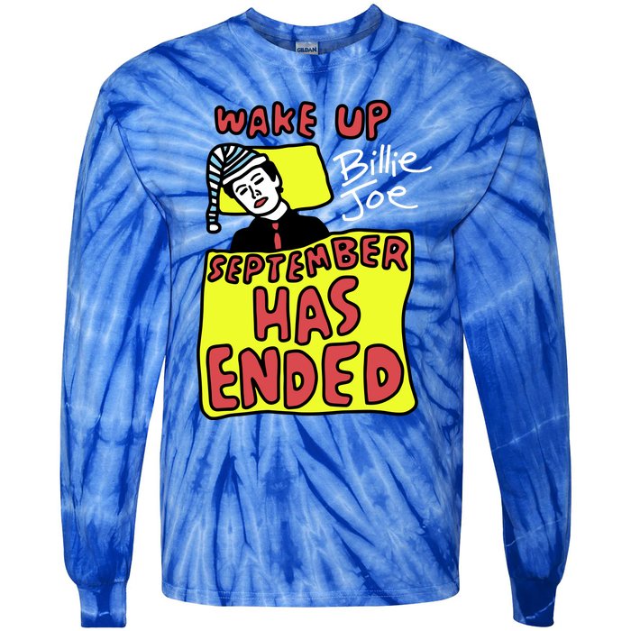 Zoebreadtok Wake Up Billie Joe September Has Ended Tie-Dye Long Sleeve Shirt