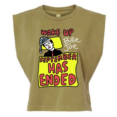 Zoebreadtok Wake Up Billie Joe September Has Ended Garment-Dyed Women's Muscle Tee