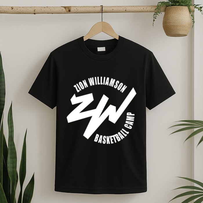 Zion Williamson Wearing Zion Williamson Basketball Camp T-Shirt