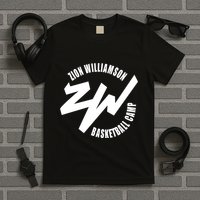 Zion Williamson Wearing Zion Williamson Basketball Camp T-Shirt