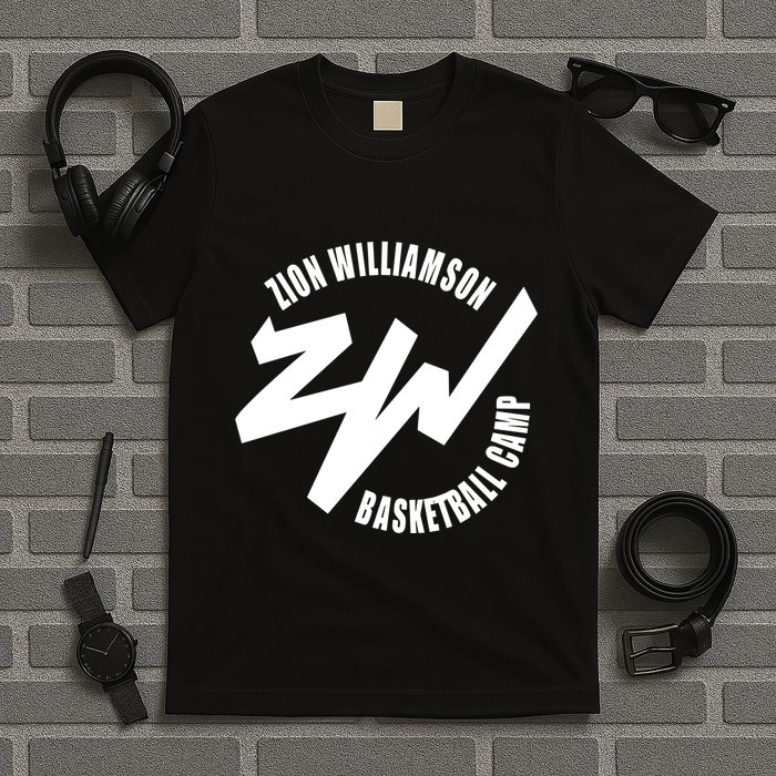 Zion Williamson Wearing Zion Williamson Basketball Camp T-Shirt