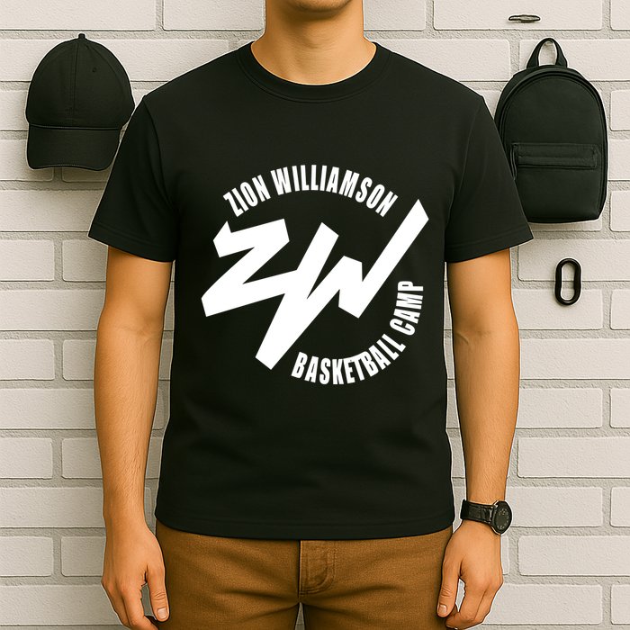 Zion Williamson Wearing Zion Williamson Basketball Camp T-Shirt
