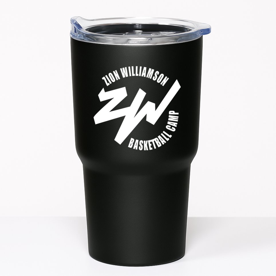 Zion Williamson Wearing Zion Williamson Basketball Camp Tumbler