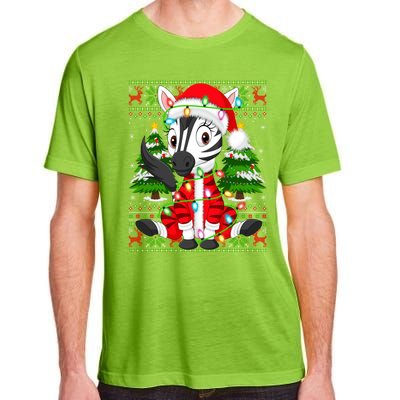 Zebra Xmas Style Ugly Santa Zebra Christmas Gift Adult ChromaSoft Performance T-Shirt