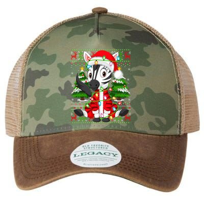 Zebra Xmas Style Ugly Santa Zebra Christmas Gift Legacy Tie Dye Trucker Hat