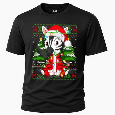 Zebra Xmas Style Ugly Santa Zebra Christmas Gift Performance Shirt