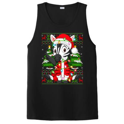 Zebra Xmas Style Ugly Santa Zebra Christmas Gift PosiCharge Competitor Tank