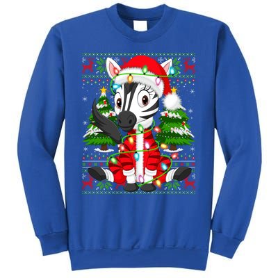 Zebra Xmas Style Ugly Santa Zebra Christmas Gift Sweatshirt