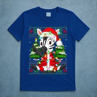 Zebra Xmas Style Ugly Santa Zebra Christmas Gift T-Shirt