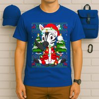 Zebra Xmas Style Ugly Santa Zebra Christmas Gift T-Shirt