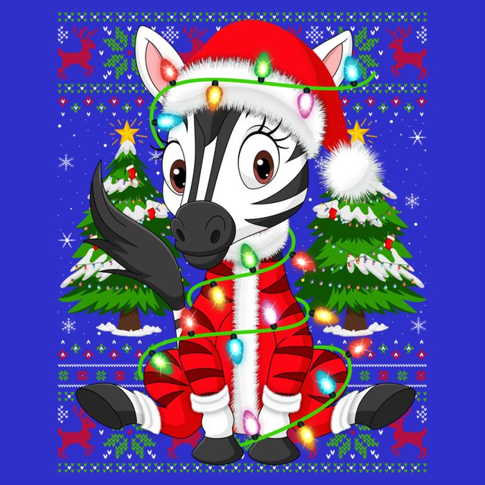 Zebra Xmas Style Ugly Santa Zebra Christmas Gift T-Shirt
