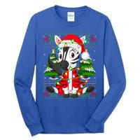 Zebra Xmas Style Ugly Santa Zebra Christmas Gift Tall Long Sleeve T-Shirt