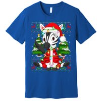 Zebra Xmas Style Ugly Santa Zebra Christmas Gift Premium T-Shirt