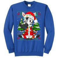 Zebra Xmas Style Ugly Santa Zebra Christmas Gift Tall Sweatshirt