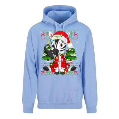 Zebra Xmas Style Ugly Santa Zebra Christmas Gift Unisex Surf Hoodie