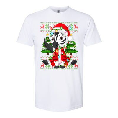 Zebra Xmas Style Ugly Santa Zebra Christmas Gift Softstyle CVC T-Shirt