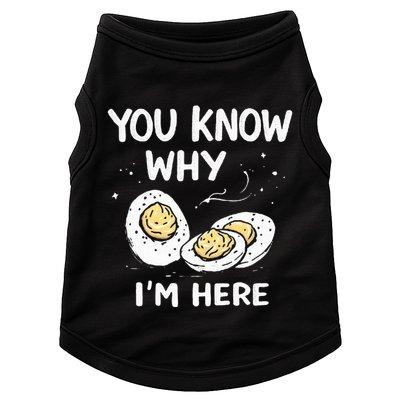 Zany You Know Why IM Here Deviled Eggs Funny Thanksgiving Doggie Tank