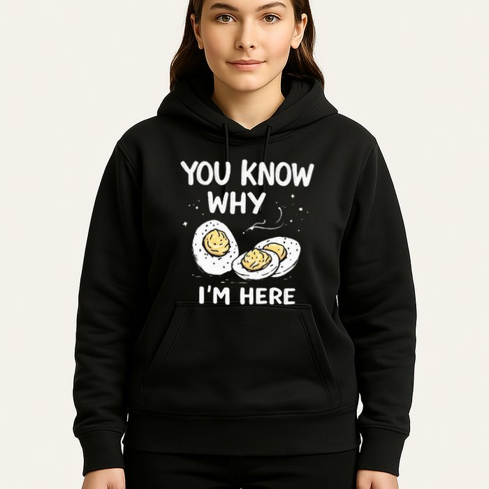 Zany You Know Why IM Here Deviled Eggs Funny Thanksgiving Hoodie