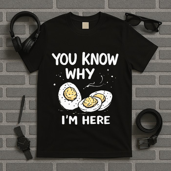 Zany You Know Why IM Here Deviled Eggs Funny Thanksgiving T-Shirt