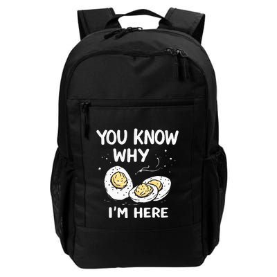 Zany You Know Why IM Here Deviled Eggs Funny Thanksgiving Backpack