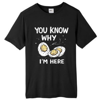 Zany You Know Why IM Here Deviled Eggs Funny Thanksgiving Tall Fusion ChromaSoft Performance T-Shirt