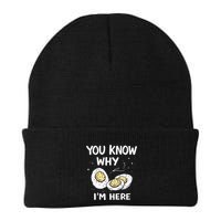 Zany You Know Why IM Here Deviled Eggs Funny Thanksgiving Beanie