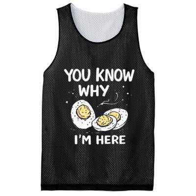 Zany You Know Why IM Here Deviled Eggs Funny Thanksgiving Mesh Reversible Basketball Jersey Tank