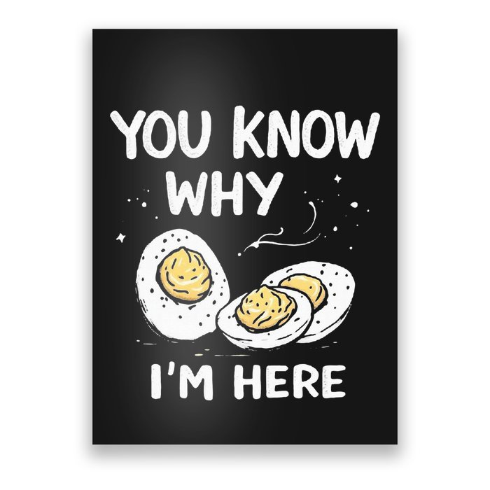Zany You Know Why IM Here Deviled Eggs Funny Thanksgiving Poster