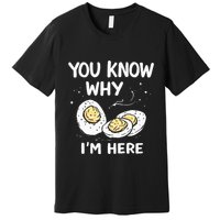 Zany You Know Why IM Here Deviled Eggs Funny Thanksgiving Premium T-Shirt