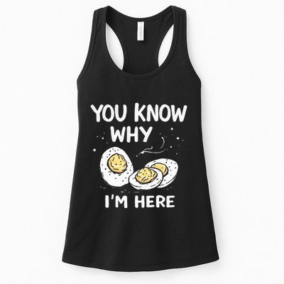 Zany You Know Why IM Here Deviled Eggs Funny Thanksgiving Womens Tank Top