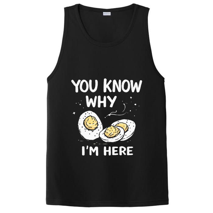 Zany You Know Why IM Here Deviled Eggs Funny Thanksgiving PosiCharge Competitor Tank