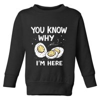 Zany You Know Why IM Here Deviled Eggs Funny Thanksgiving Toddler Sweatshirt