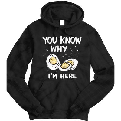 Zany You Know Why IM Here Deviled Eggs Funny Thanksgiving Tie Dye Hoodie