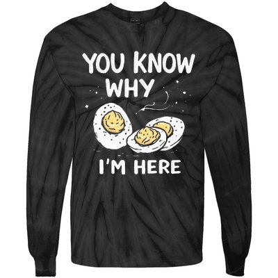 Zany You Know Why IM Here Deviled Eggs Funny Thanksgiving Tie-Dye Long Sleeve Shirt