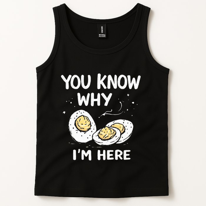 Zany You Know Why IM Here Deviled Eggs Funny Thanksgiving Tank Top