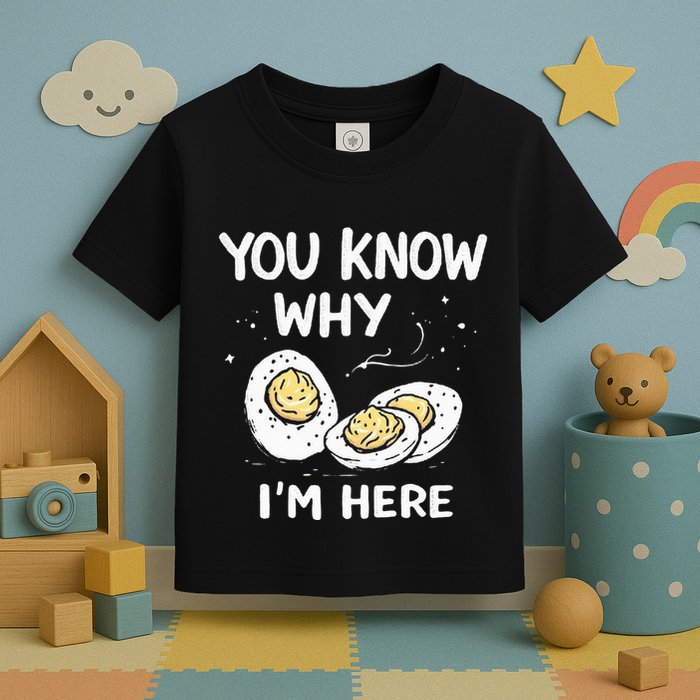 Zany You Know Why IM Here Deviled Eggs Funny Thanksgiving Toddler T-Shirt