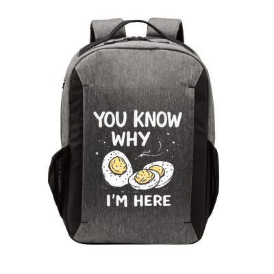 Zany You Know Why IM Here Deviled Eggs Funny Thanksgiving Vector Backpack