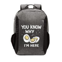 Zany You Know Why IM Here Deviled Eggs Funny Thanksgiving Vector Backpack