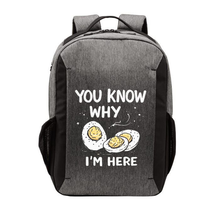 Zany You Know Why IM Here Deviled Eggs Funny Thanksgiving Vector Backpack