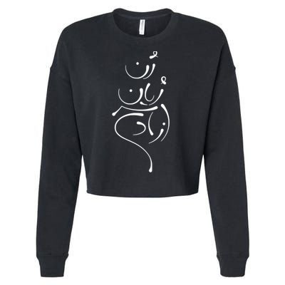 Zan Zendegi Azadi, With The Map, Mahsa (Zhina) Cropped Pullover Crew