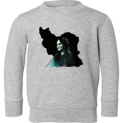 Zan Zendegi Azadi, With The Map, Mahsa (Zhina) Toddler Sweatshirt