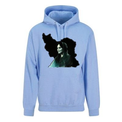 Zan Zendegi Azadi, With The Map, Mahsa (Zhina) Unisex Surf Hoodie